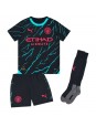 Billige Manchester City Jeremy Doku #11 Tredjedraktsett Barn 2023-24 Kortermet (+ Korte bukser)